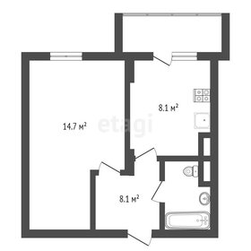 Квартира 32,8 м², 1-комнатная - изображение 1