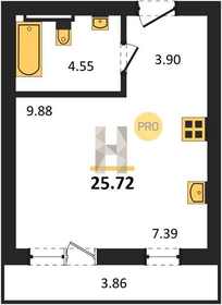 25,3 м², квартира-студия 4 780 000 ₽ - изображение 6