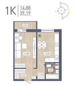 36,7 м², 1-комнатная квартира 4 338 616 ₽ - изображение 76