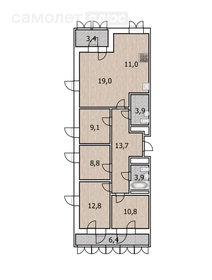 Квартира 97,9 м², 5-комнатная - изображение 1