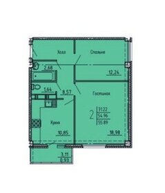 Квартира 55,9 м², 2-комнатная - изображение 1