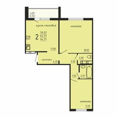 Квартира 64,7 м², 2-комнатная - изображение 2