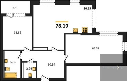 95,4 м², 2-комнатная квартира 15 000 000 ₽ - изображение 58