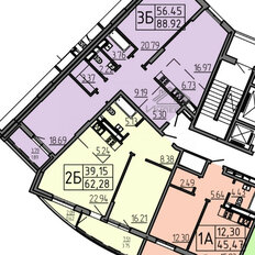 Квартира 62,3 м², 2-комнатная - изображение 3