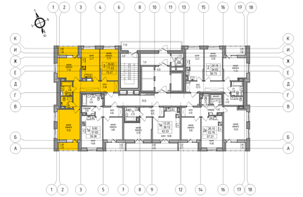 73 м², 3-комнатная квартира 12 500 000 ₽ - изображение 118