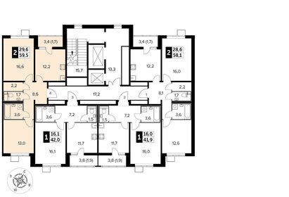 Квартира 60 м², 2-комнатная - изображение 1