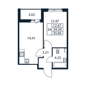 36,1 м², 1-комнатная квартира 5 156 580 ₽ - изображение 17