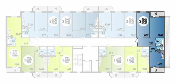 49 м², 2-комнатная квартира 2 850 000 ₽ - изображение 64