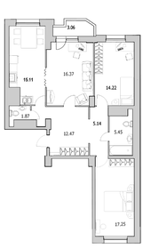 92,3 м², 3-комнатная квартира 17 025 000 ₽ - изображение 47
