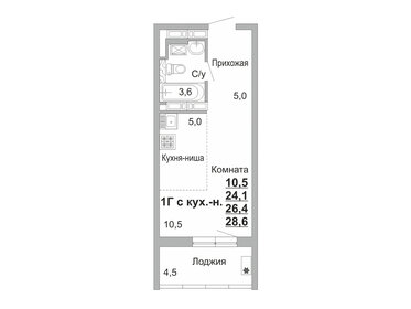 23,6 м², квартира-студия 3 600 000 ₽ - изображение 13