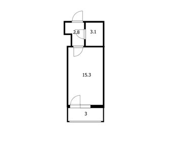 Квартира 21,2 м², студия - изображение 1