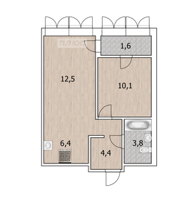 Квартира 39 м², 2-комнатная - изображение 1