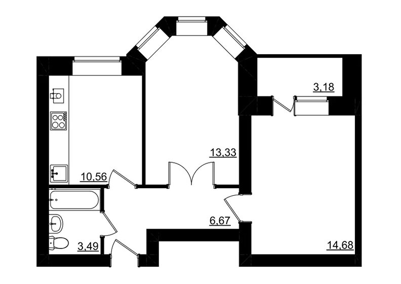 50,3 м², 2-комнатная квартира 4 025 600 ₽ - изображение 1