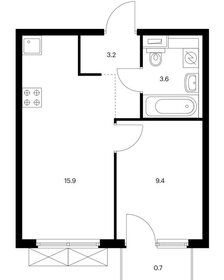 Квартира 32,8 м², 1-комнатная - изображение 1