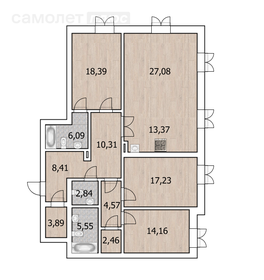 98,4 м², 3-комнатная квартира 23 000 000 ₽ - изображение 67