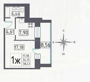 43,9 м², 1-комнатная квартира 4 900 000 ₽ - изображение 78