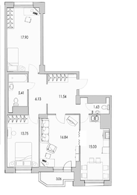 92,3 м², 3-комнатная квартира 17 025 000 ₽ - изображение 72