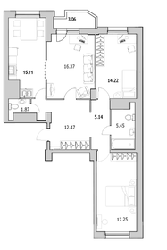 92,3 м², 3-комнатная квартира 17 025 000 ₽ - изображение 42
