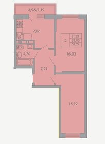 57 м², 2-комнатная квартира 4 330 000 ₽ - изображение 99