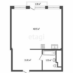 Квартира 58 м², 1-комнатные - изображение 2