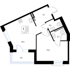 Квартира 40,9 м², 2-комнатная - изображение 2