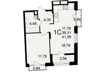 43 м², квартира-студия 4 500 000 ₽ - изображение 13