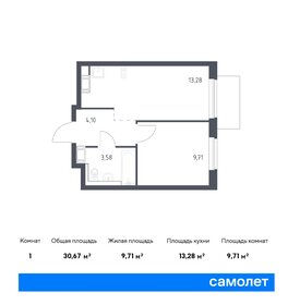 Квартира 30,7 м², 1-комнатная - изображение 1