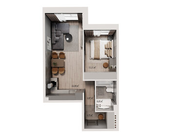 16,7 м², 1-комнатная квартира 3 400 000 ₽ - изображение 50