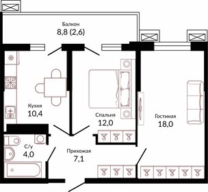 63,5 м², 2-комнатная квартира 6 500 000 ₽ - изображение 50