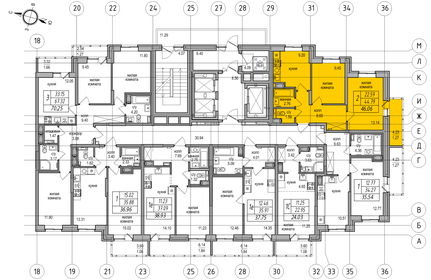 45,4 м², 2-комнатная квартира 10 237 728 ₽ - изображение 21