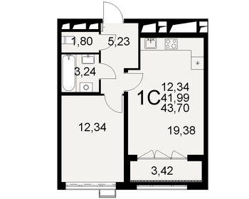 43,7 м², 1-комнатная квартира 7 429 000 ₽ - изображение 8