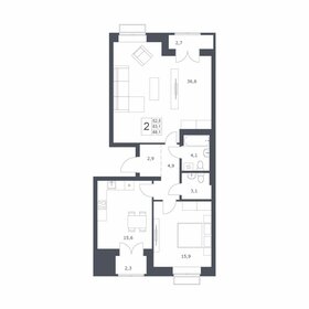 85,5 м², 2-комнатная квартира 9 950 000 ₽ - изображение 58