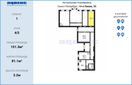 16,5 м², комната 2 500 000 ₽ - изображение 102