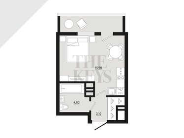 Квартира 24,6 м², студия - изображение 2