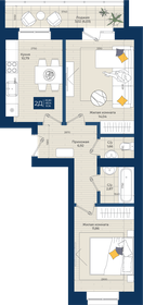 51,1 м², 2-комнатная квартира 6 540 800 ₽ - изображение 31