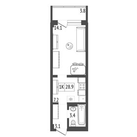 33,5 м², 1-комнатная квартира 3 390 000 ₽ - изображение 44