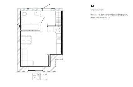 Квартира 27,5 м², студия - изображение 2