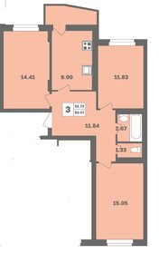 Квартира 82 м², 3-комнатная - изображение 1