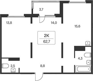 Квартира 62,7 м², 3-комнатная - изображение 2