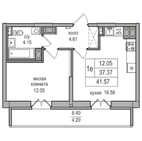 37,3 м², 1-комнатная квартира 9 023 872 ₽ - изображение 15