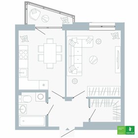 Квартира 39,2 м², 1-комнатная - изображение 1