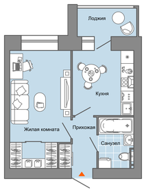 Квартира 35 м², 1-комнатная - изображение 1