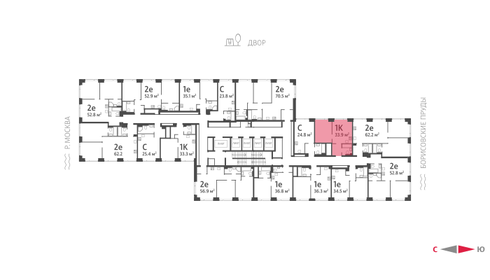 33,8 м², 1-комнатная квартира 11 999 990 ₽ - изображение 51