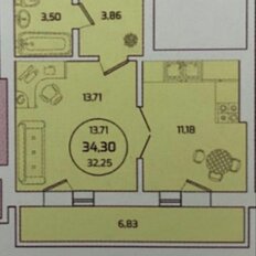 Квартира 34,3 м², 1-комнатная - изображение 1