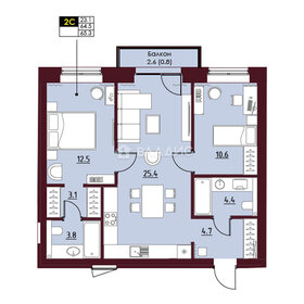 95,8 м², 2-комнатная квартира 7 200 000 ₽ - изображение 73