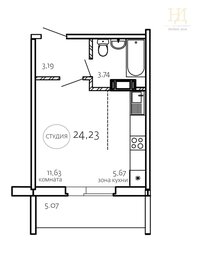 26 м², 1-комнатная квартира 2 900 000 ₽ - изображение 70
