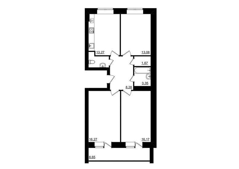 79,1 м², 3-комнатная квартира 5 337 225 ₽ - изображение 1