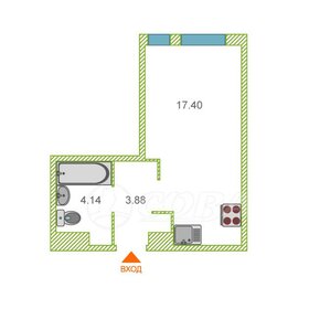 Квартира 26 м², студия - изображение 1