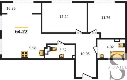 67,2 м², 3-комнатная квартира 8 500 000 ₽ - изображение 172
