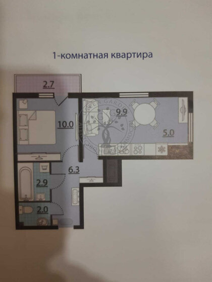 36,6 м², 1-комнатная квартира 4 600 000 ₽ - изображение 1